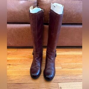 Naturalizer Jordan Leather Knee high Riding Boot Wide calf with box 7.5